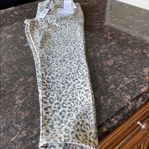 Ladies mud riser ankle leopard skinny pants